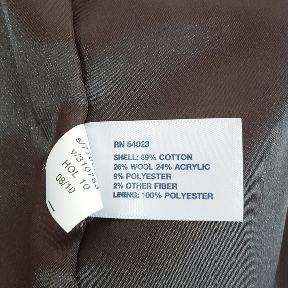 GAP Fuzzy Double Breasted Pea Coat Brown Taupe Textured Jacket - Picture 11 of 12